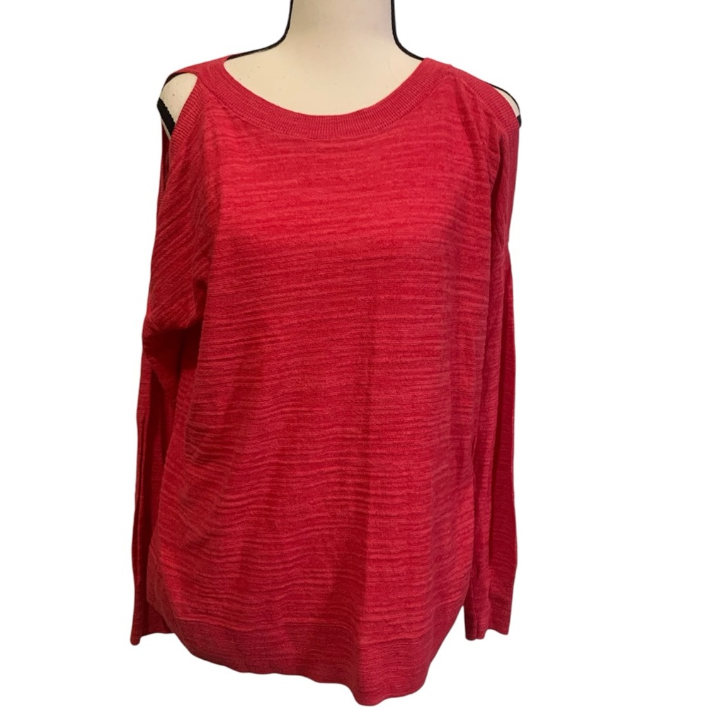Loft | Violet purple cold shoulder long sleeve top